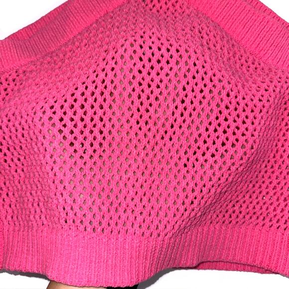 Zara Pink Knit Halter Crop Top Size Small - Picture 7 of 11